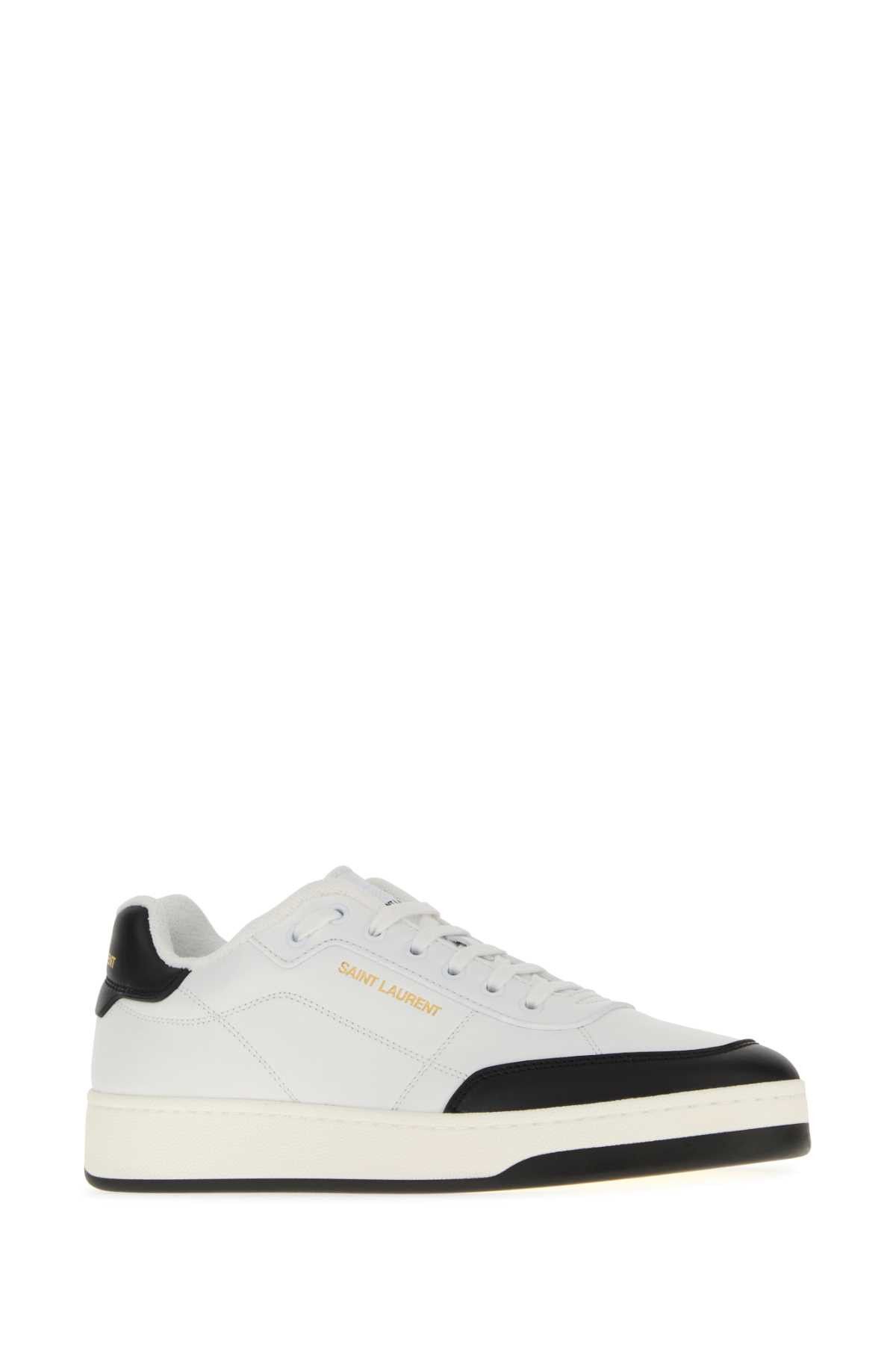 Saint Laurent Paris White Leather Sl/61 Sneakers Size US 9 / EU 42 - 2 Thumbnail