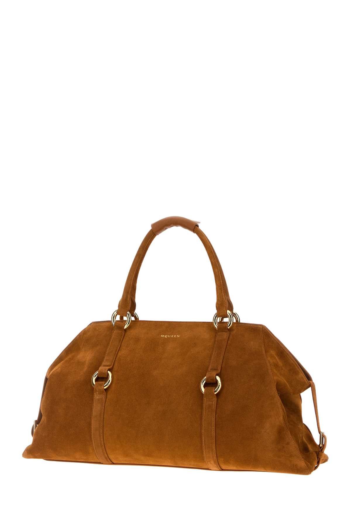 Alexander McQueen Caramel Suede Farringdon Maxi Handbag Size ONE SIZE - 2 Thumbnail