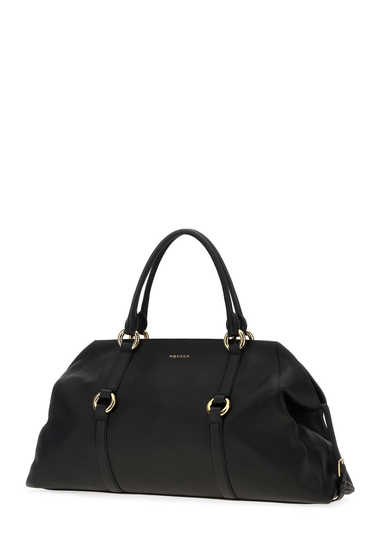 Alexander McQueen Black Leather Farringdon Maxi Handbag Size ONE SIZE - 2 Thumbnail