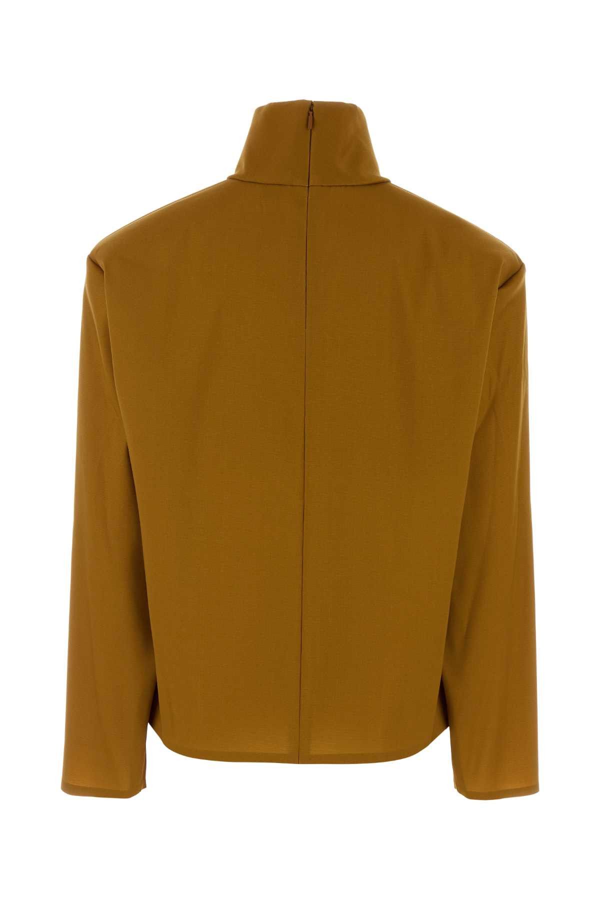 Saint Laurent Paris Orange Stretch Silk Blend Top Size M / US 6-8 / IT 42-44 - 2 Thumbnail
