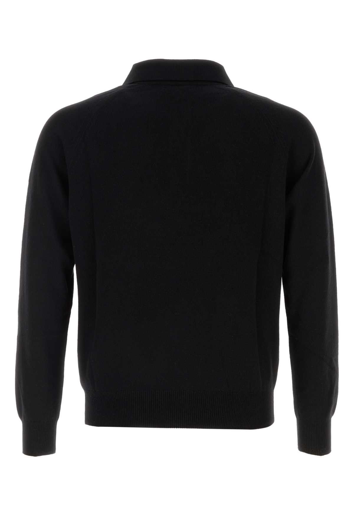 Saint Laurent Paris Black Wool Polo Shirt Size US XL / EU 56 / 4 - 2 Thumbnail