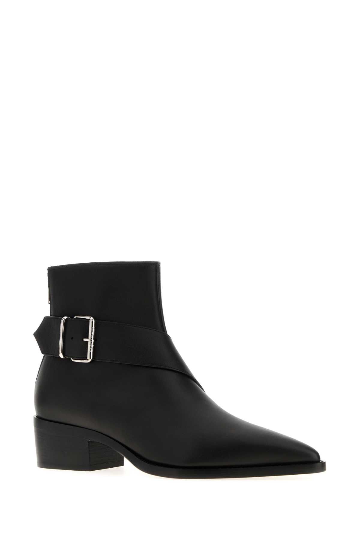 Alexander McQueen Black Leather Heron Ankle Boots Size US 7 / EU 40 - 2 Thumbnail