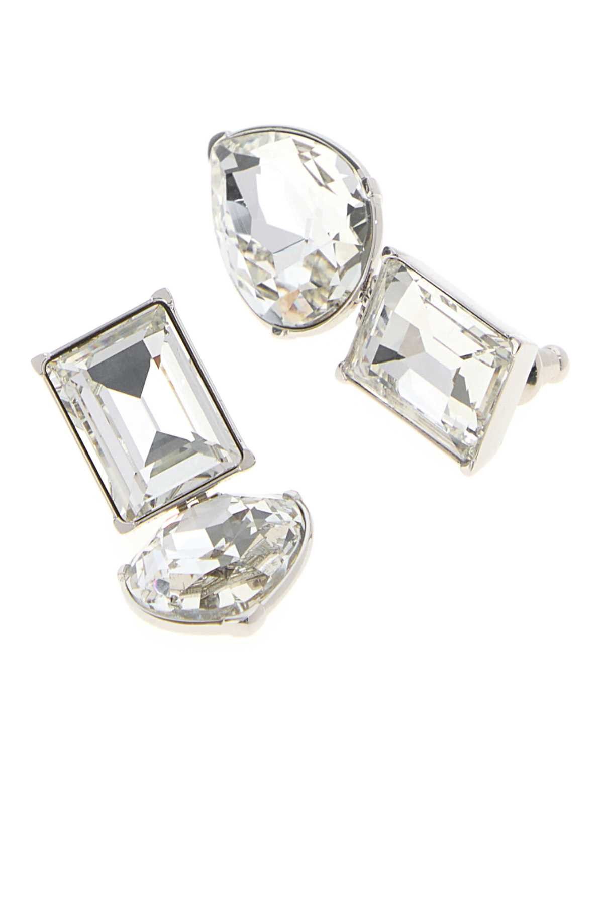 Alexander McQueen Silver Metal Cocktail Earrings Size ONE SIZE - 2 Thumbnail