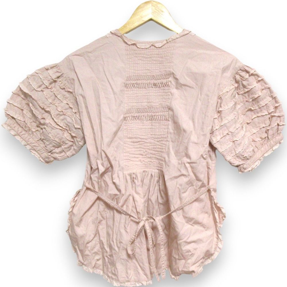 Other Other WONDERFUL WORLD Lace Frill Short Sleeve Blouse Cotton Tops DUTY FREE for USA Size ONE SIZE - 2 Thumbnail