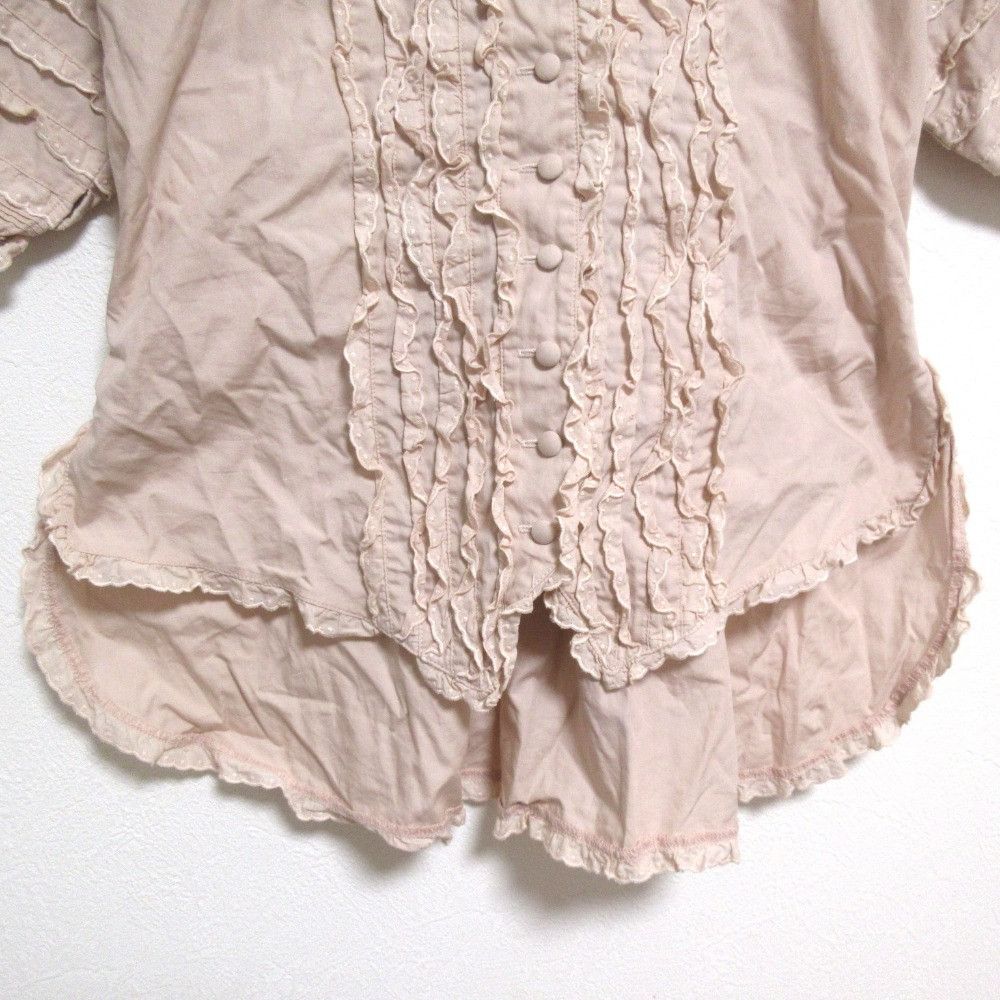 Other Other WONDERFUL WORLD Lace Frill Short Sleeve Blouse Cotton Tops DUTY FREE for USA Size ONE SIZE - 6 Thumbnail