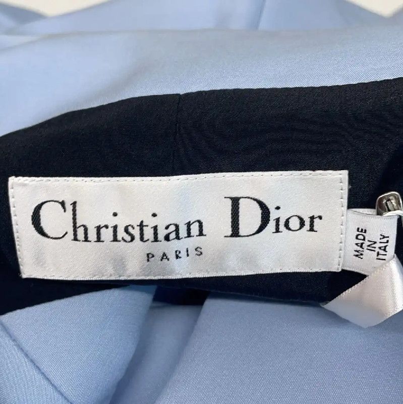 Dior Dior Light Blue Silk Mid-Length Trench Coat 0089 Size L / US 10 / IT 46 - 3 Thumbnail