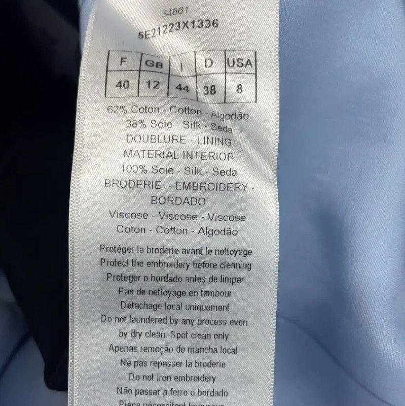 Dior Dior Light Blue Silk Mid-Length Trench Coat 0089 Size L / US 10 / IT 46 - 4 Thumbnail