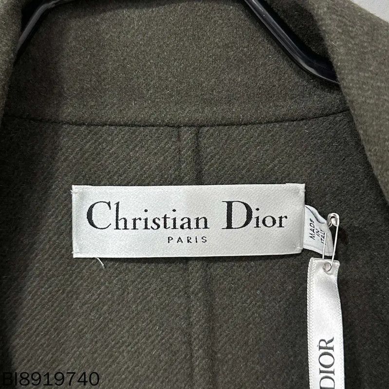 Dior Dior Khaki Green Women's Coat 0089 Size ONE SIZE - 4 Thumbnail