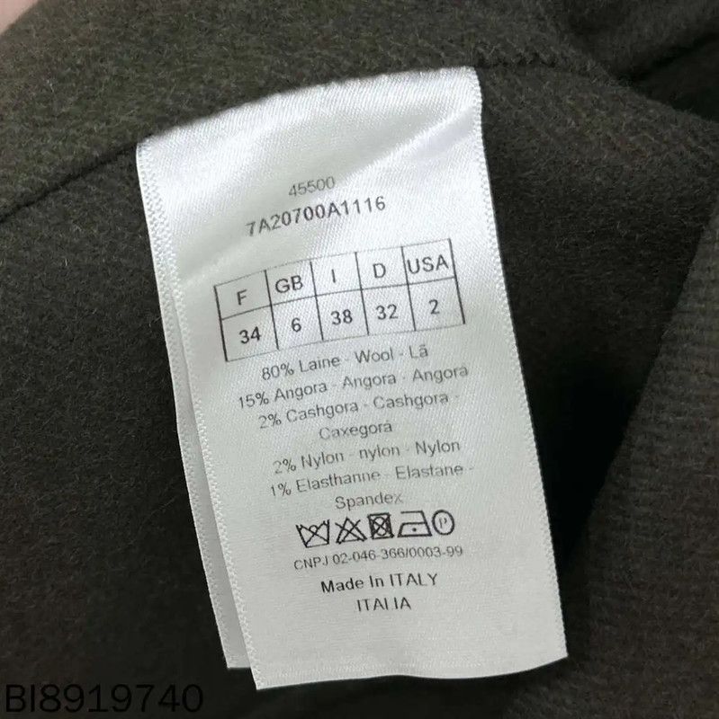 Dior Dior Khaki Green Women's Coat 0089 Size ONE SIZE - 5 Thumbnail