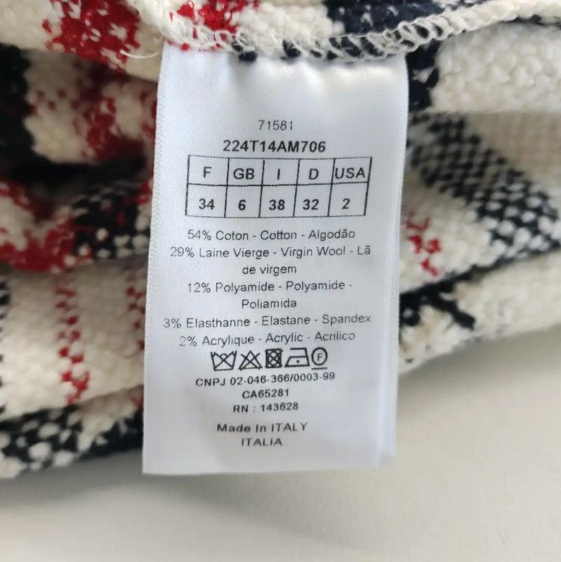 Dior Dior Color-Block Wool Dress in Size S 0089 Size S / US 4 / IT 40 - 4 Thumbnail