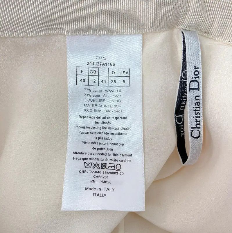 Dior Dior Summer Beige Wool Mini Skirt 0089 Size 30" / US 8 / IT 44 - 6 Thumbnail