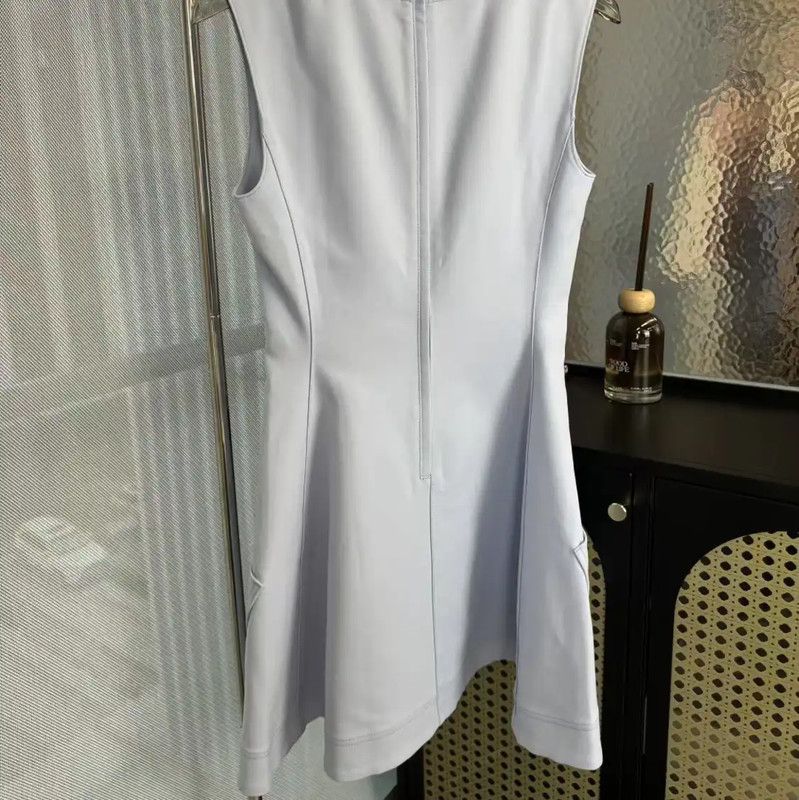 Dior Dior Light Blue Cotton Dress for Women 0089 Size S / US 4 / IT 40 - 2 Thumbnail