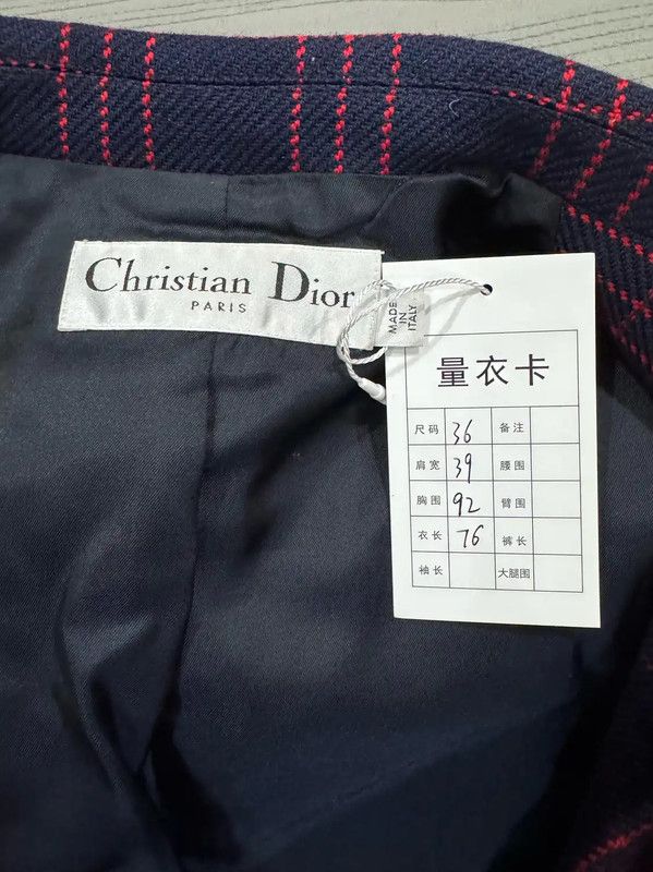 Dior Dior Women's Navy Blue Wool Jacket 0089 Size S / US 4 / IT 40 - 3 Thumbnail