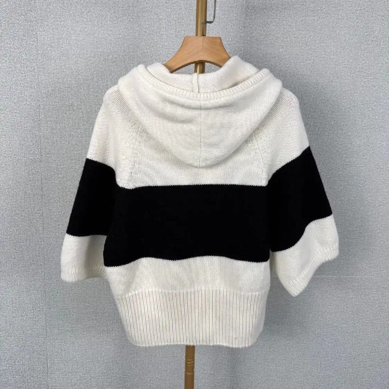 Dior Dior White Wool Hoodie for Women 0089 Size L / US 10 / IT 46 - 2 Thumbnail