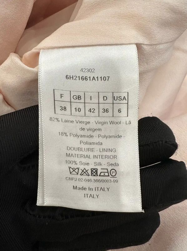 Dior Dior Light Pink Wool Long Sleeve Dress 0089 Size M / US 6-8 / IT 42-44 - 6 Thumbnail