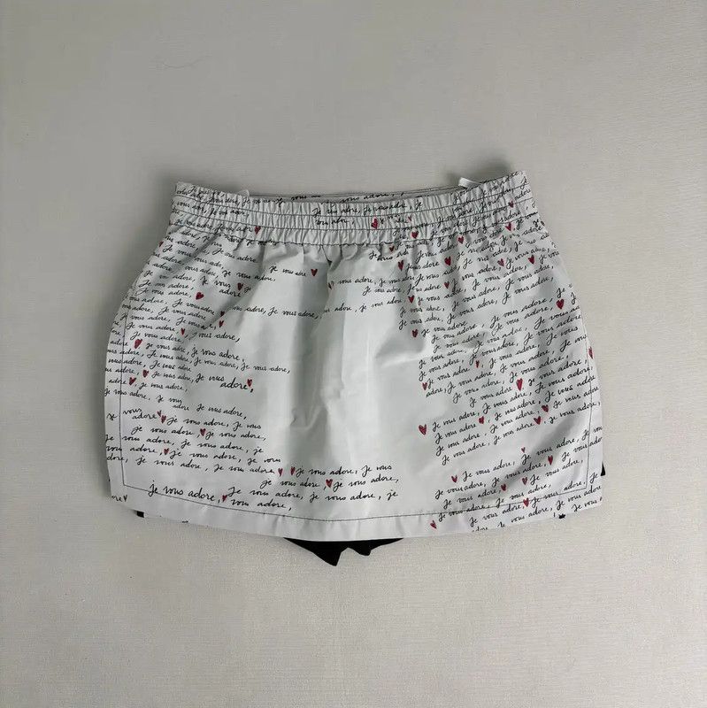 Dior Dior White Women’s Skirt with Unique Prints 0089 Size 23" - 2 Thumbnail