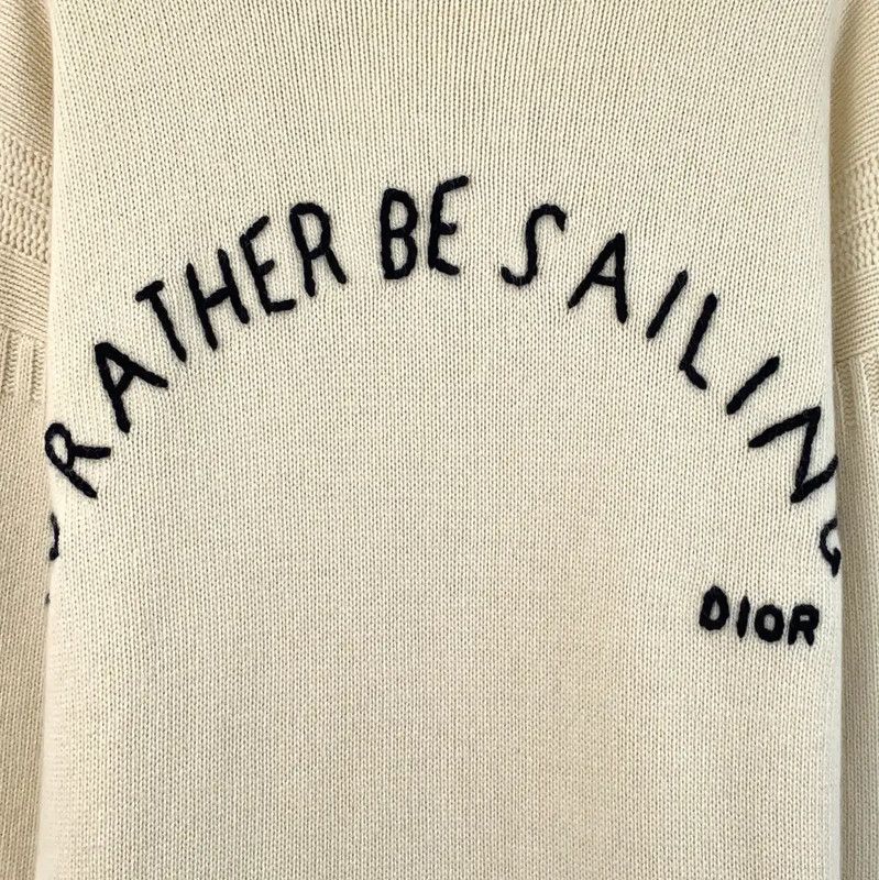 Dior Dior Beige Wool Women's Sweater 0089 Size M / US 6-8 / IT 42-44 - 5 Thumbnail