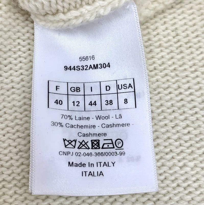 Dior Dior Beige Wool Women's Sweater 0089 Size M / US 6-8 / IT 42-44 - 7 Thumbnail