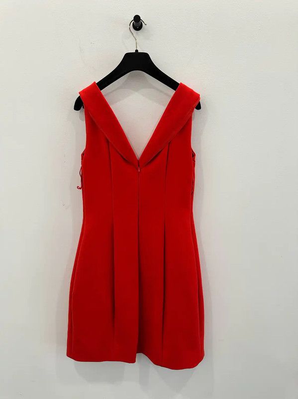 Dior Dior Red Wool Women's Dress Size S 0089 Size S / US 4 / IT 40 - 2 Thumbnail