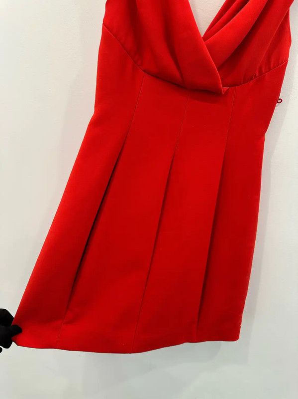 Dior Dior Red Wool Women's Dress Size S 0089 Size S / US 4 / IT 40 - 3 Thumbnail