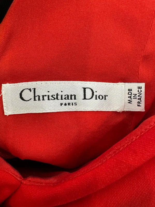 Dior Dior Red Wool Women's Dress Size S 0089 Size S / US 4 / IT 40 - 4 Thumbnail