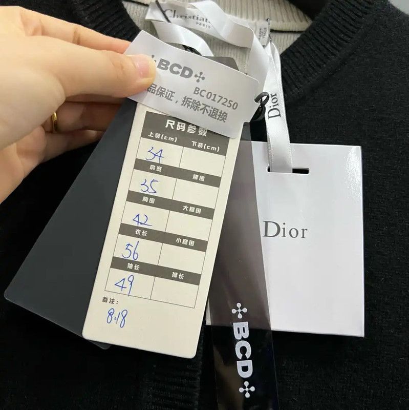 Dior Dior Women's Black Wool Cardigan for Spring Autumn 0089 Size ONE SIZE - 5 Thumbnail