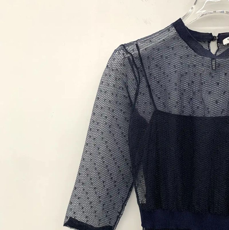 Dior Dior Deep Blue Silk Dress - Size XS 0089 Size XS / US 0-2 / IT 36-38 - 3 Thumbnail