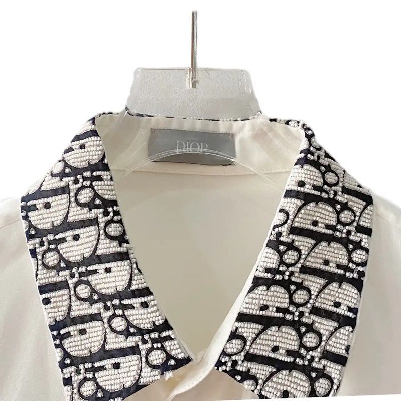 Dior Dior Beige Silk Women's Shirt 0089 Size M / US 6-8 / IT 42-44 - 3 Thumbnail