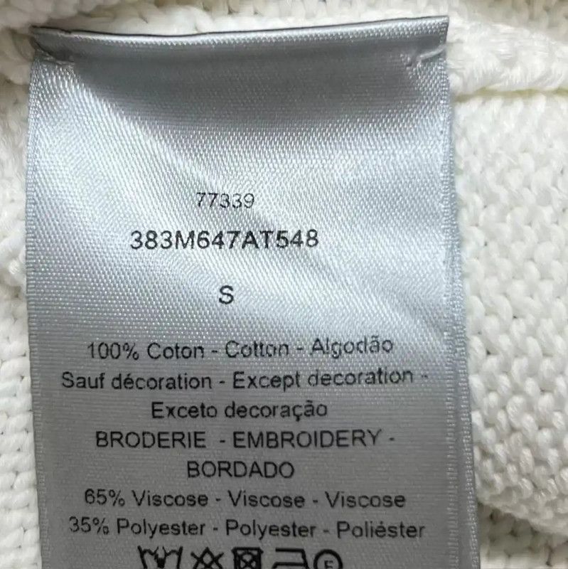 Dior Dior White Cotton Graphic Long Sleeve Sweater 0089 Size S / US 4 / IT 40 - 5 Thumbnail