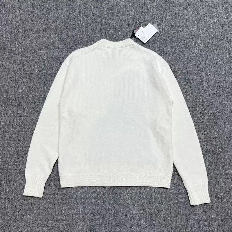Dior Dior White Cotton Graphic Long Sleeve Sweater 0089 Size S / US 4 / IT 40 - 2 Thumbnail