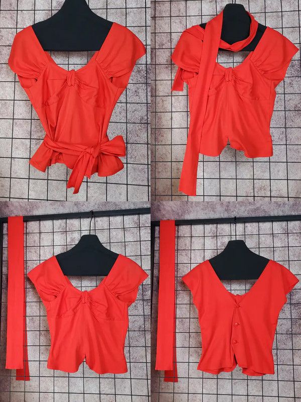 Dior Dior Red Cotton Short Sleeve T-Shirt 0089 Size S / US 4 / IT 40 - 3 Thumbnail