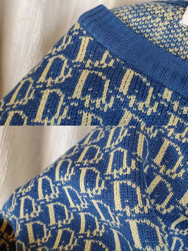 Dior Dior Blue Wool Logo Knit Sweater for Women 0089 Size L / US 10 / IT 46 - 9 Thumbnail