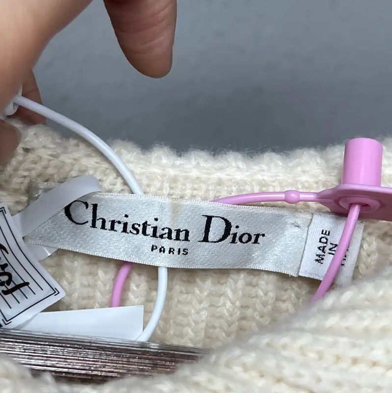 Dior Dior Cream Wool Women's Sweater 0089 Size S / US 4 / IT 40 - 4 Thumbnail