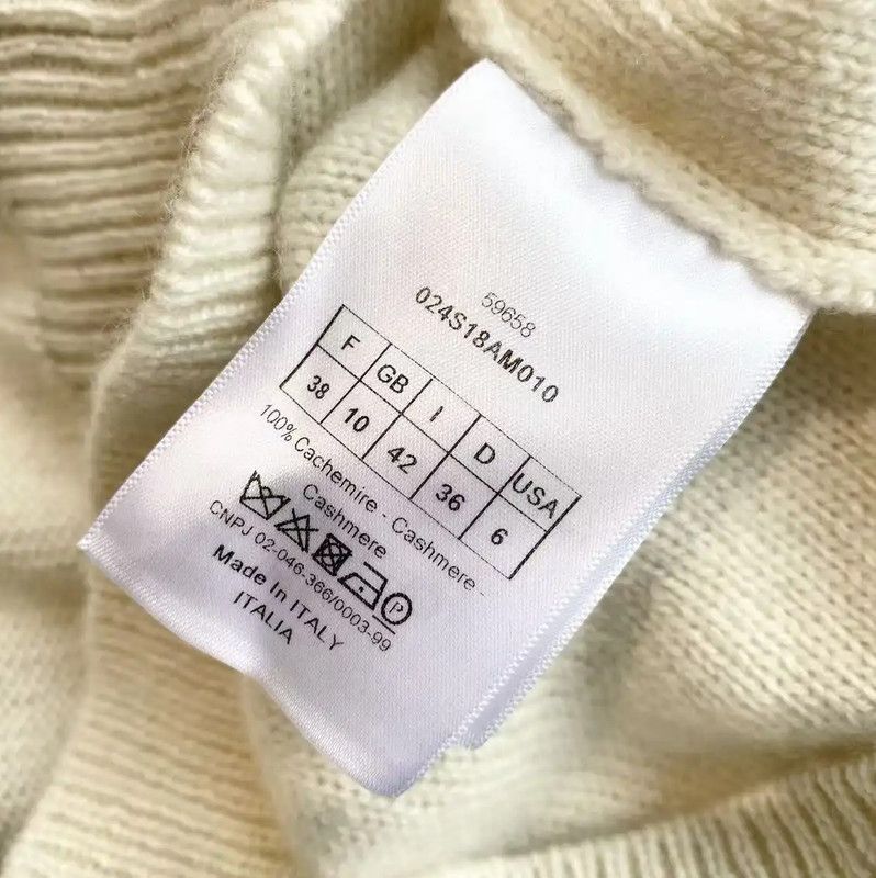 Dior Dior Cream Cashmere Pullover Sweater 0089 Size ONE SIZE - 5 Thumbnail