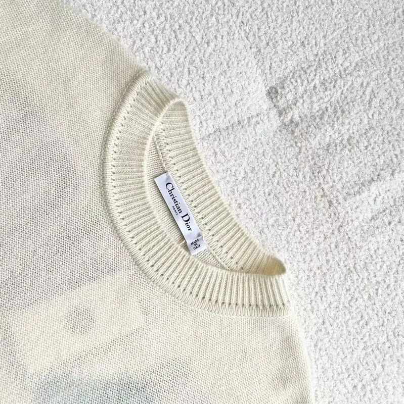 Dior Dior Cream Cashmere Pullover Sweater 0089 Size ONE SIZE - 3 Thumbnail