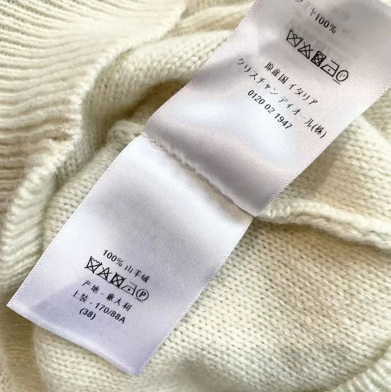 Dior Dior Cream Cashmere Pullover Sweater 0089 Size ONE SIZE - 6 Thumbnail