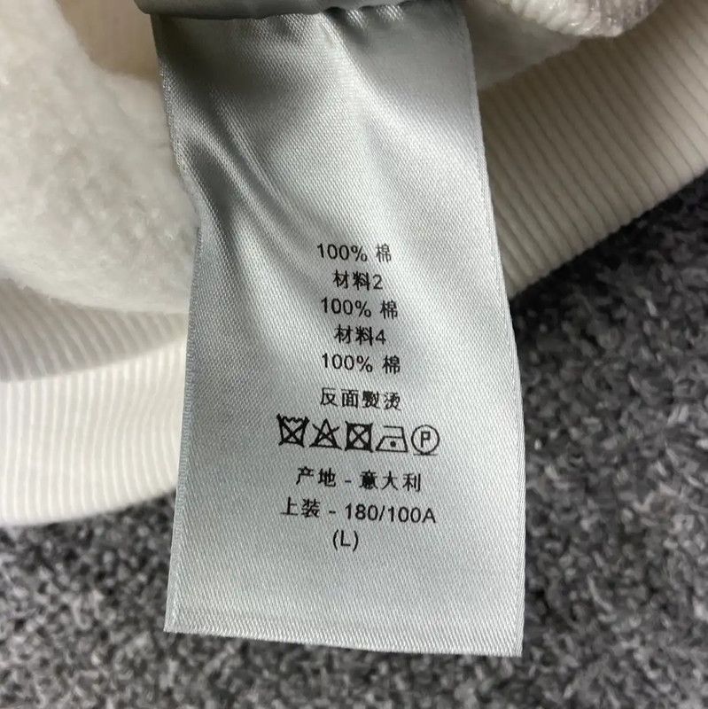 Dior Dior White Cotton Women's Hoodie 0089 Size L / US 10 / IT 46 - 6 Thumbnail