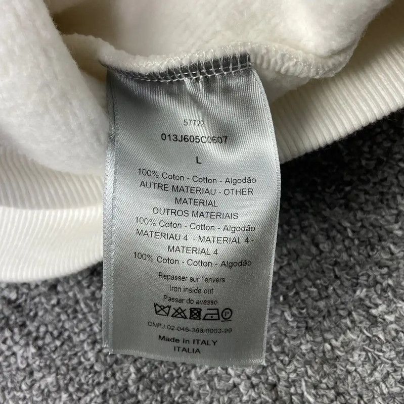 Dior Dior White Cotton Women's Hoodie 0089 Size L / US 10 / IT 46 - 5 Thumbnail