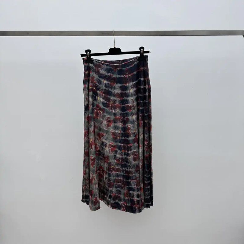 Dior Dior Multicolor Silk Midi Skirt 0089 Size 23" - 2 Thumbnail
