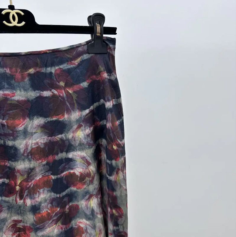Dior Dior Multicolor Silk Midi Skirt 0089 Size 23" - 3 Thumbnail