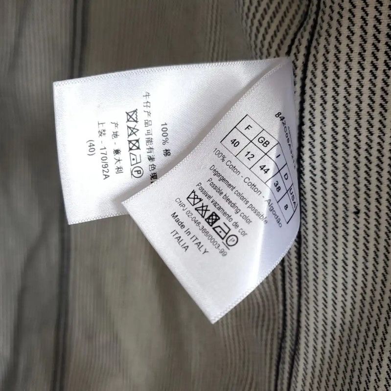 Dior Dior Black Striped Cotton Mid-Length Trench Coat 0089 Size XL / US 12-14 / IT 48-50 - 6 Thumbnail