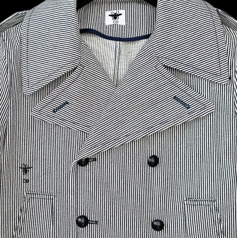 Dior Dior Black Striped Cotton Mid-Length Trench Coat 0089 Size XL / US 12-14 / IT 48-50 - 5 Thumbnail