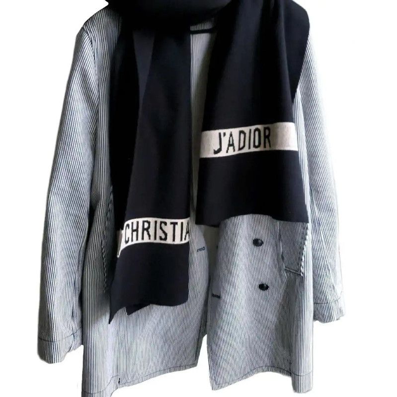 Dior Dior Black Striped Cotton Mid-Length Trench Coat 0089 Size XL / US 12-14 / IT 48-50 - 2 Thumbnail