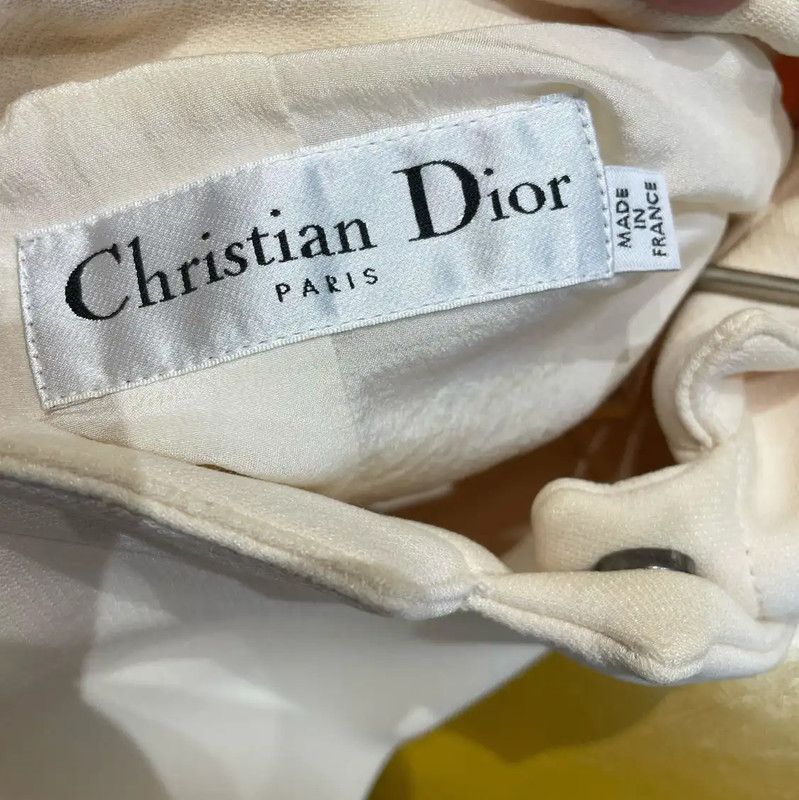 Dior Dior White Wool Women's Dress 0089 Size M / US 6-8 / IT 42-44 - 4 Thumbnail