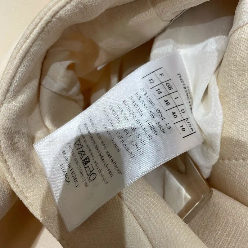 Dior Dior White Wool Women's Dress 0089 Size M / US 6-8 / IT 42-44 - 5 Thumbnail