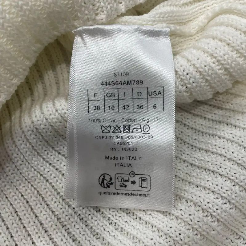 Dior Dior White Cotton Women's Pullover Sweater 0089 Size M / US 6-8 / IT 42-44 - 7 Thumbnail