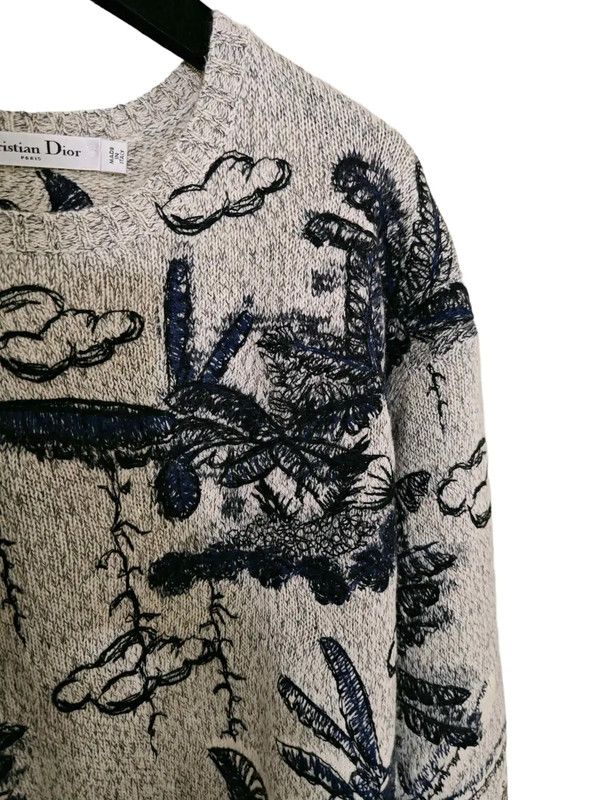 Dior Dior Colorblock Embroidered Cashmere Sweater 0089 Size ONE SIZE - 3 Thumbnail
