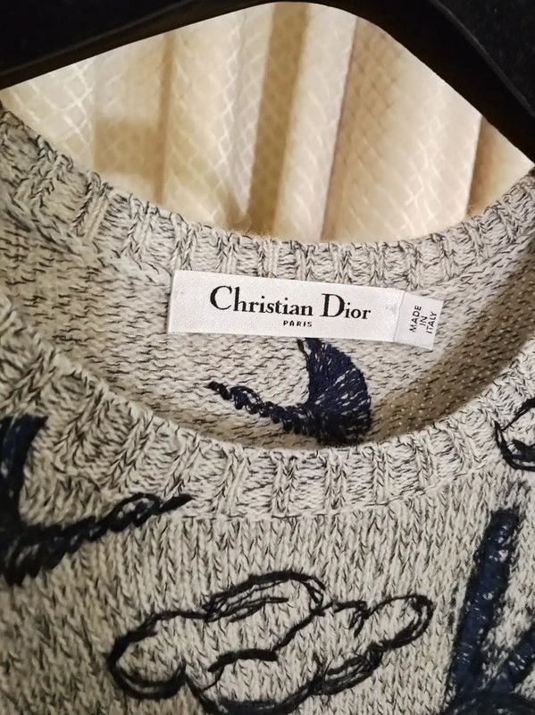 Dior Dior Colorblock Embroidered Cashmere Sweater 0089 Size ONE SIZE - 6 Thumbnail