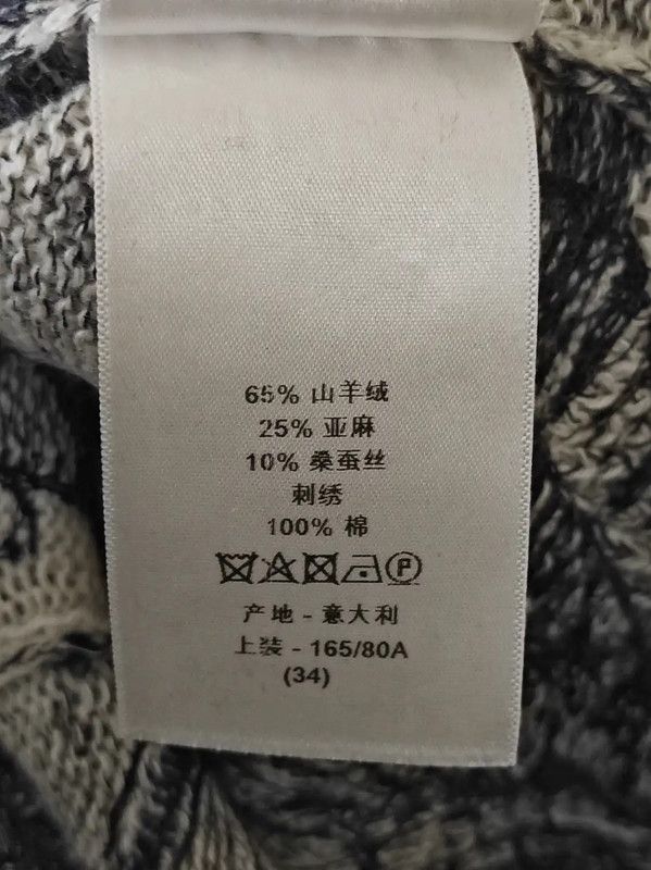 Dior Dior Colorblock Embroidered Cashmere Sweater 0089 Size ONE SIZE - 4 Thumbnail