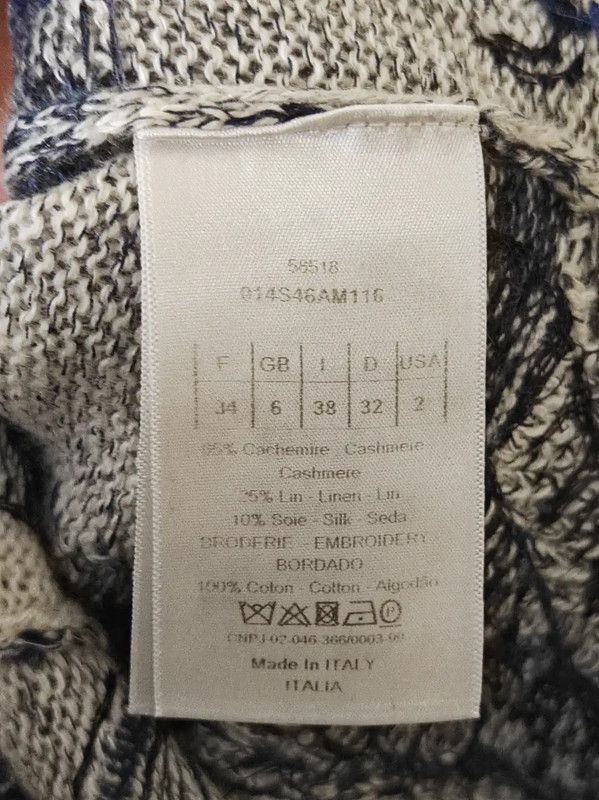 Dior Dior Colorblock Embroidered Cashmere Sweater 0089 Size ONE SIZE - 5 Thumbnail